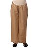 Kriti Full Length Maternity Palazzo With Tummy Hug Allover Print - Beige