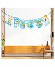Zyozi Half Birthday Banner, Six Month Birthday Decorations Banner For Baby Boy (Blue)