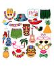 Zyozi Luau Party Photo Booth Props, Beach Pool Hawaiian Themed  Party Props (Pack of 25)
