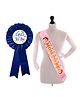 Zyozi Baby Shower Combo, Dad To Be Badge & Mom To Be Sash (Pack Of 2)