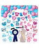 Zyozi Baby Shower Decorations Item Banner, Balloons, Badge, Photo Booth with Sash (Pack Of 58)