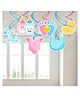 Zyozi Baby Shower Hanging Swirl Decorations, Baby Shower Party Supplies (6 pcs)
