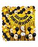 Zyozi Happy Birthday Combo Banner, Balloons, Gold Star Foil Balloons, Foil Curtain, Arch and Glue Dot (85 Pcs)