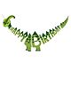 Zyozi Green Color Dinosaur HAPPY BIRTHDAY Banner Dinosaur Birthday Party Decorations for Boys Kids