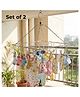 HAZEL Stainless Steel Sequare Hanger with Clips, Set of 2