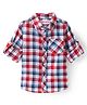 Babyhug Cotton Woven Full Sleeves Checks Shirt - Red White & Blue