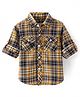 Babyhug Cotton Woven Full Sleeves Checks Shirt with Pockets - Yellow