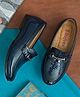 Stefens Synthetic Self Design Moccasin - Navy Blue