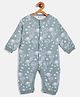 JWAAQ Full Sleeves Stars Designed Winter Romper With Fur Lined - Green