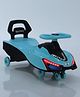 Smooth Ride Kids Swing Car With Light & Music - Blue