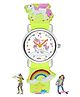 Spiky Unicorn Theme Detailed & Round Shaped Analog Watch - Yellow