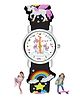 Spiky Unicorn Theme Detailed & Round Shaped Analog Watch - Black