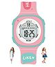 Spiky Square Shaped Multi Functional Digital Sports Watch - Pink