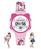 Spiky Cats Ears Detailed Round Dail Multi Functional Sports Digital Watch - Pink