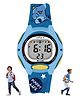 Spiky Round Designed Strap Multi Functional Sports Digital Watch - Blue