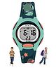 Spiky Round Designed Strap Multi Functional Sports Digital Watch - Green