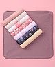 Ben Benny Terry 100% Cotton Knit Wash Cloths with Floral Print Pack of 8 L 21.5 x B 21.5 cm - Multicolor