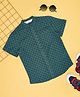 Indus Route by Pantaloons Cotton Half Sleeves Abstract Printed Shirt - Teal