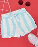 Pantaloons Junior Striped Shorts - Light Blue