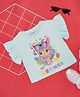 Pantaloons Junior Cotton Frill Sleeves Summer Theme Printed Tee - Blue