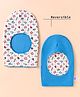 Ben Benny Interlock Knit Reversible Monkey Cap With Beach Theme Print Blue & White - Diameter 10.5 cm