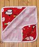 Ben Benny Interlock Knit Hooded Towel & Wrapper with Penguin Print L 78 x 78 cm - Red