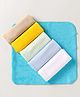 Ben Benny Terry Knit Wash cloth Solid Colour Pack of 6 L 26 x B 26 cm - Tan Light Blue & Yellow