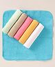 Ben Benny Terry Knit Wash cloth Solid Colour Pack of 6 L 26.5 x B 26.5 cm - Light Blue & Yellow