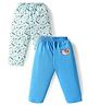 Ben Benny Interlock Knit Full Length Lounge Pant with Rocket & Snail Print Pack of 2 - Blue