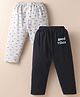 Ben Benny Interlock Knit Full Length Vehicle & Text  Printed Lounge Pants Pack of 2 - White & Black