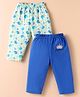 Ben Benny Interlock Knit Full Length Lounge Pant with Whale Print Pack of 2 - Blue  & White