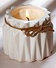 Parkash Candles Premium Scented Organic Aroma Soy Wax Ceramic Jar Candle (White Oudh)