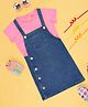 YU by Pantaloons Solid Dungaree With Half Sleeves Tee Set - Blue