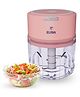 Elina USB Rechargeable Wireless Electric Chopper with Stainless Steel Blades | 250 ml Transparent Food Grade Container | Pink
