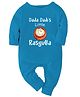 Zeezeezoo 100% Cotton Full Sleeves Dada Dadis Little Rasgulla Printed Romper - Blue