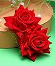 Vogue Hair Accessories Handmade Rose Flower Hair Clip - Red