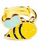 Vidushi Aastha 925 Sterling Silver Adjustable Bee Ring- Golden