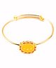 Vidushi Aastha 925 Sterling Silver Adjustable Lion Kada-Golden