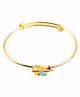Vidushi Aastha 925 Sterling Silver Adjustable Aeroplane Bangles- Golden