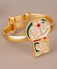 Vidushi Aastha 925 Sterling Silver Adjustable Doremon Ring- Golden