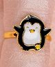 Vidushi Aastha 925 Sterling Silver Adjustable Penguin Ring - Golden