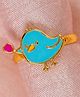 Vidushi Aastha 925 Sterling Silver Adjustable Bird Ring- Golden