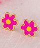 Vidushi Aastha 925 Sterling Silver Flower Earring- Golden