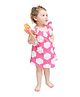 Masala Baby Flutter Sleeves Dress - Pink