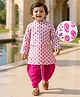Babyhug Cotton Woven Full Sleeves Paisley Printed Kurta Dhoti Set - Pink