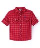 TONYBOY Cotton Full Sleeves Checked Shirt - Red