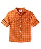 TONYBOY Cotton Full Sleeves Checked Shirt - Orange