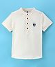 TONYBOY Cotton Half Sleeves Solid Shirt - Cream