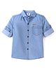 TONYBOY Denim Full Sleeves Solid Shirt - Blue