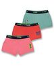 3PIN Pack Of 3 Cotton Elastane Football Theme & Texts Printed Trunks - Multi Colour